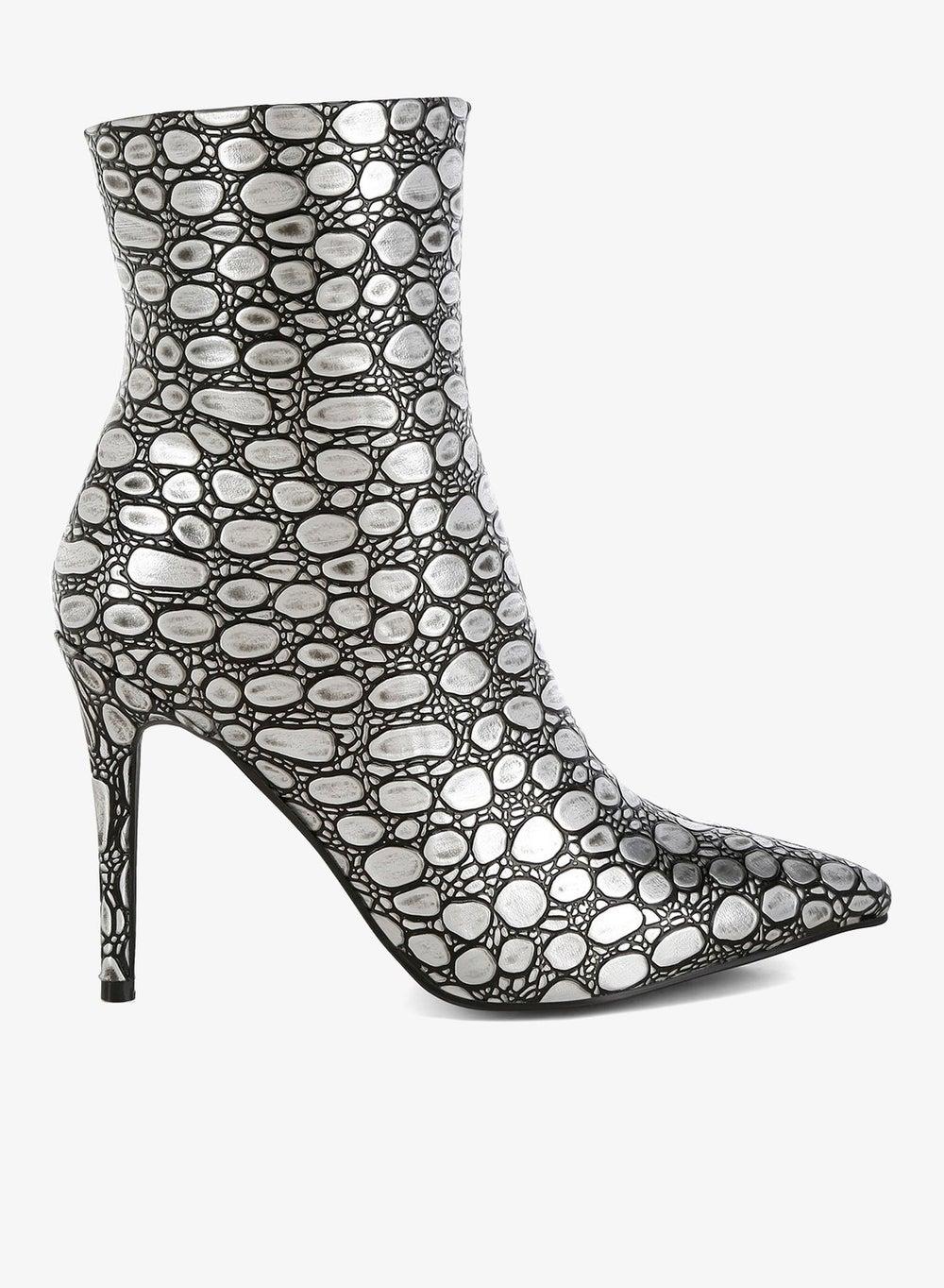 Stiletto Heel Ankle Boots with Pointed Toe - Image 1