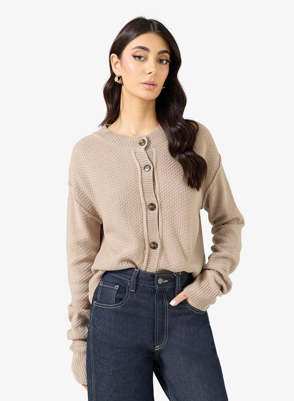 Button Down Knit Cardigan - Image 1