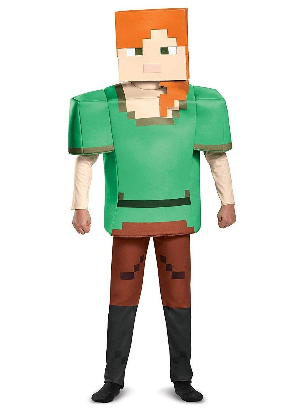 Alex Deluxe Minecraft Costume for Girls, Green - Image 1
