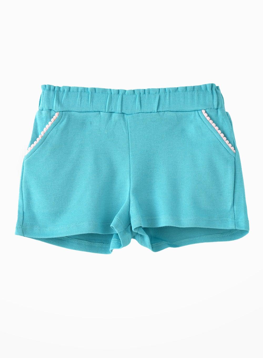 Sunny Stretches Girls' Cotton Knit Casual Shorts - Image 1