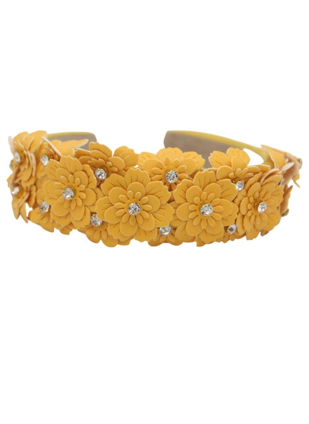 Chamomile Dark Yellow Girls Headband - Image 1