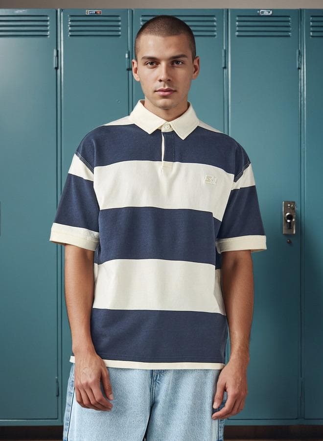 Starter Striped Polo T-Shirt for Everyday Wear - Image 1