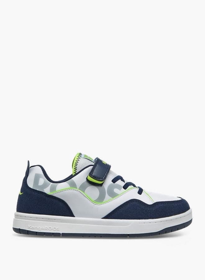 Women’s Logo Print Low-Top Sneakers with Hook-and-Loop Closure - Image 1