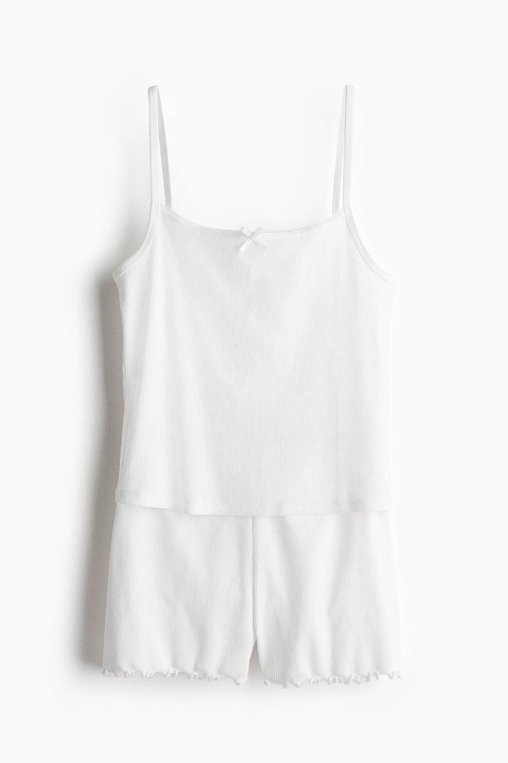 2-piece ribbed jersey shorts and top set - Image 1
