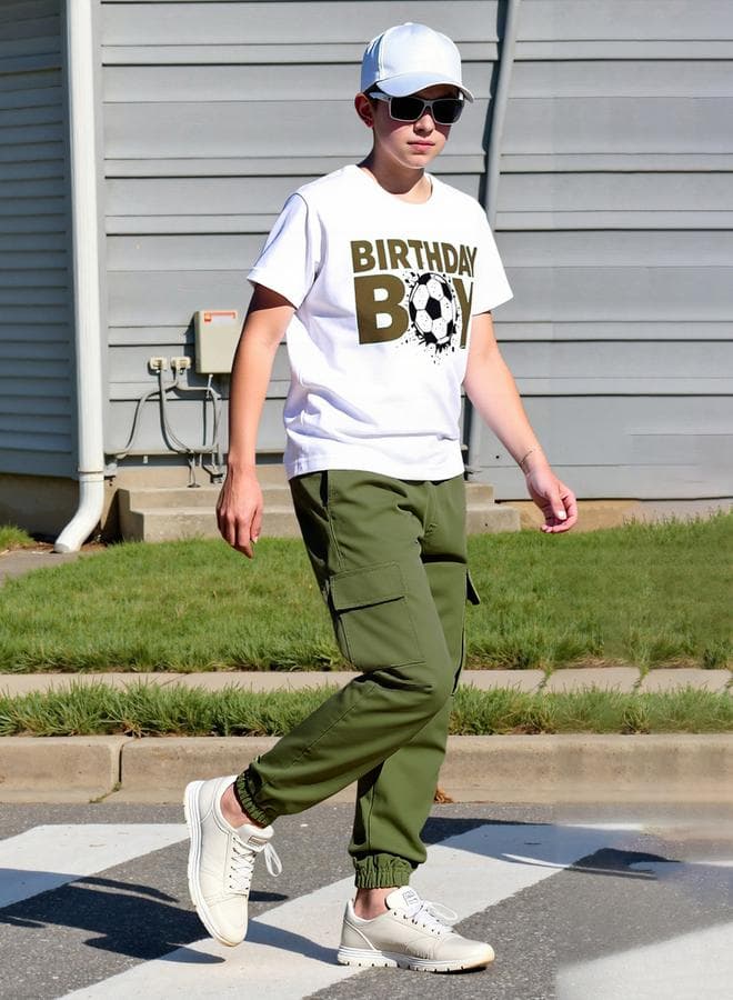Take Two Teens Bday Graphic Tee and Cargo Joggers Set - Image 1