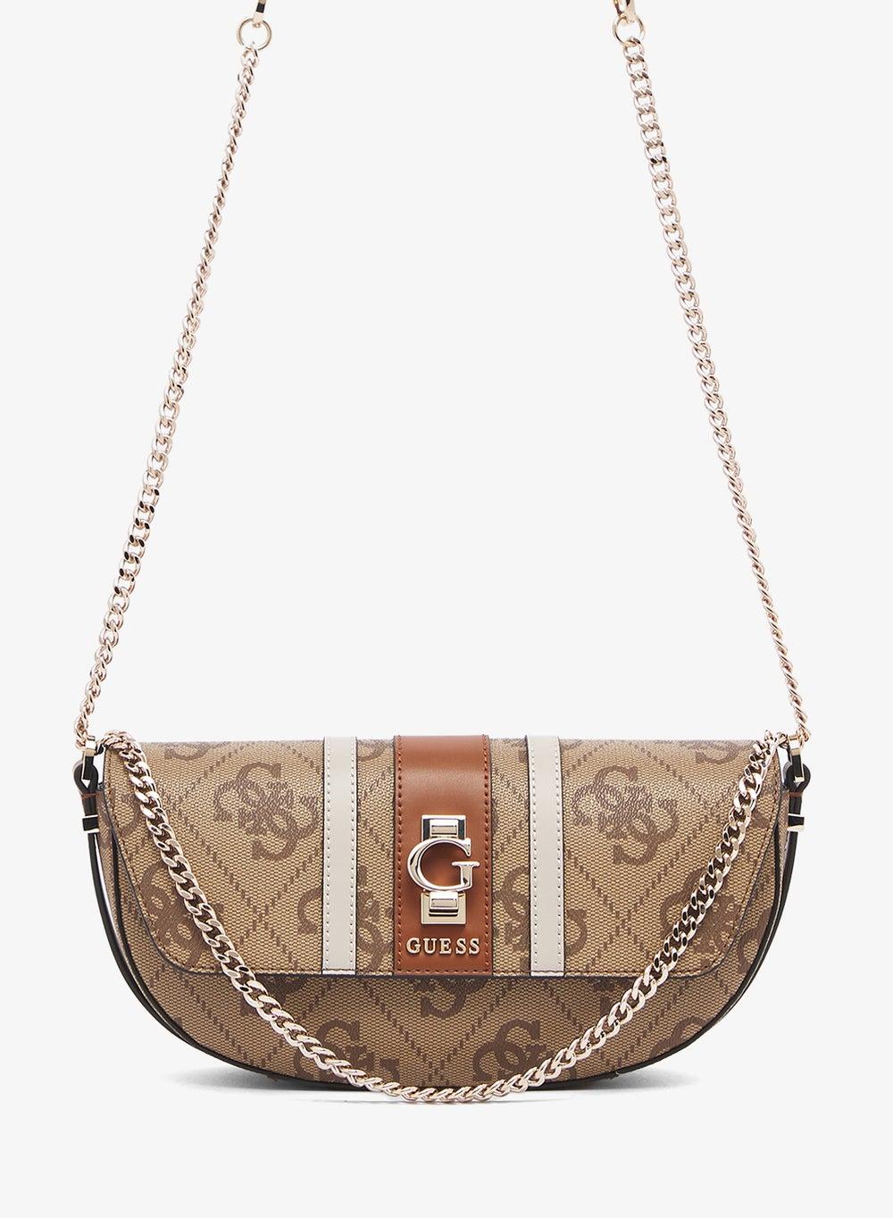 Erenia Beige Textured Crossbody Bag - Image 1