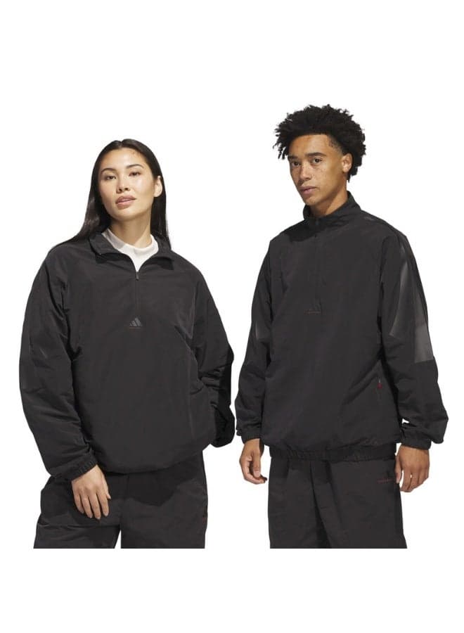 ADI BB 1/2 ZIP Black Originals Unisex Jacket - Image 1