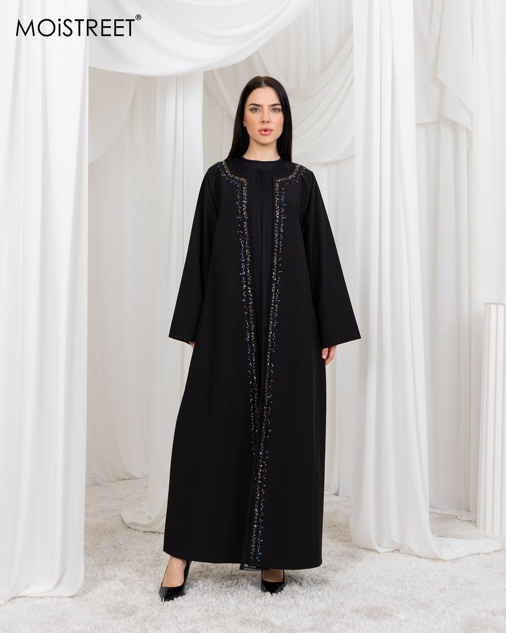 MOiSTREET Organza Embroidery Abaya for Ramadan 2025 - Image 1