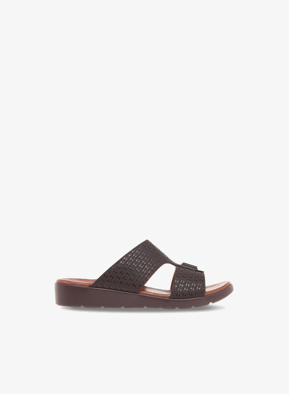 Textured Slip-On Arabic Sandals for Boys - Image 1
