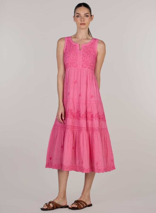 Giselle Hand Embroidered Midi Dress - Image 1