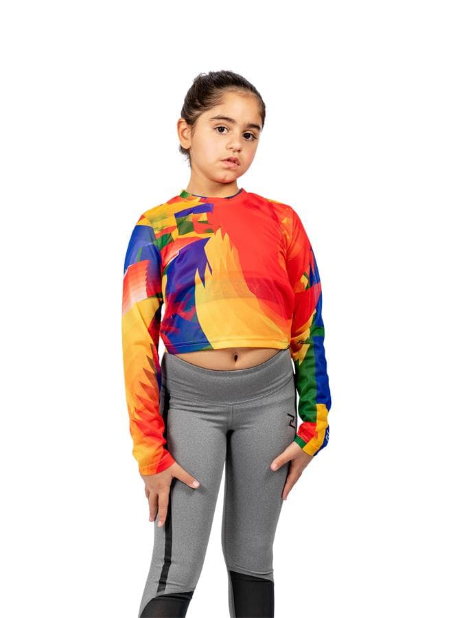 Girl's Mesh Crop Top for Training - Image 1