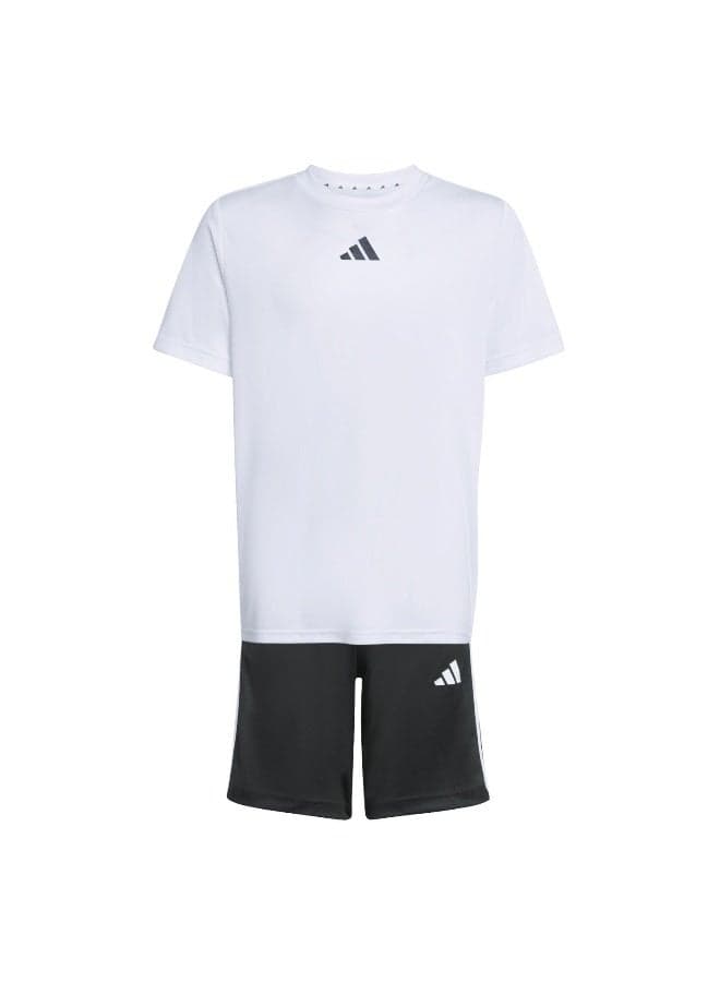 Train Essentials 3-Stripes Juniors T-Shirt Set - Image 1
