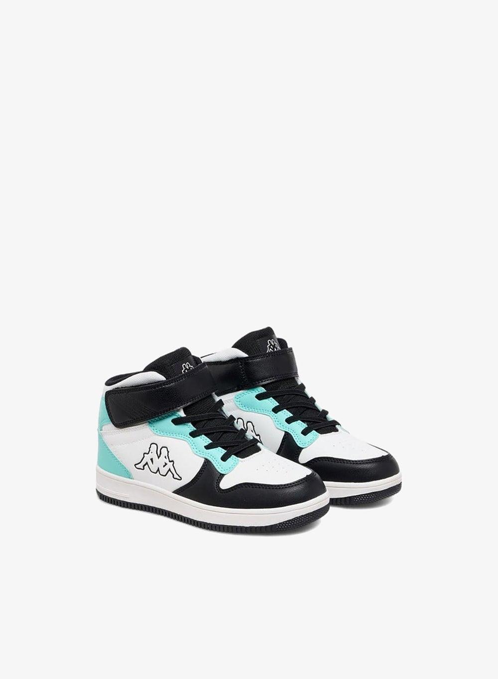 Kids' Colourblock High-Top Sneakers with Hook and Loop - Image 1