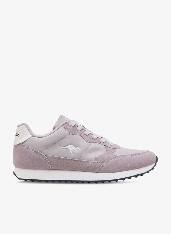 Women's Panelled Lace-Up Low-Top Sneakers - Image 1