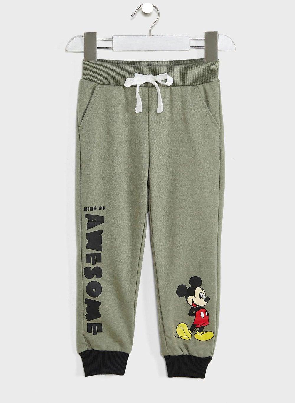 Kids Mickey Mouse Cotton Blend Sweatpants - Image 1