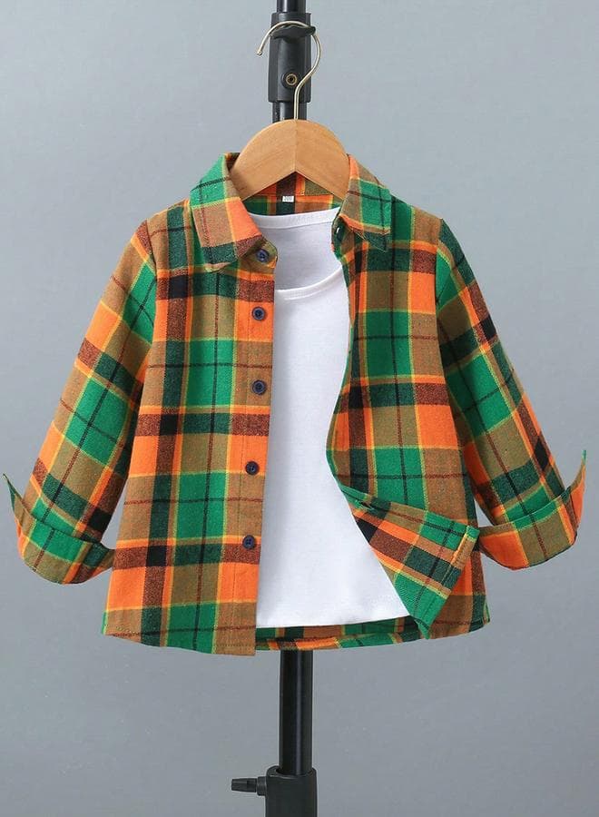 Take Two Kids Multi Plaid Button-Front Shirt - Image 1