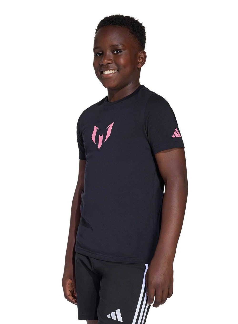 Kids Messi Name & Number Graphic Cotton T-Shirt - Image 1