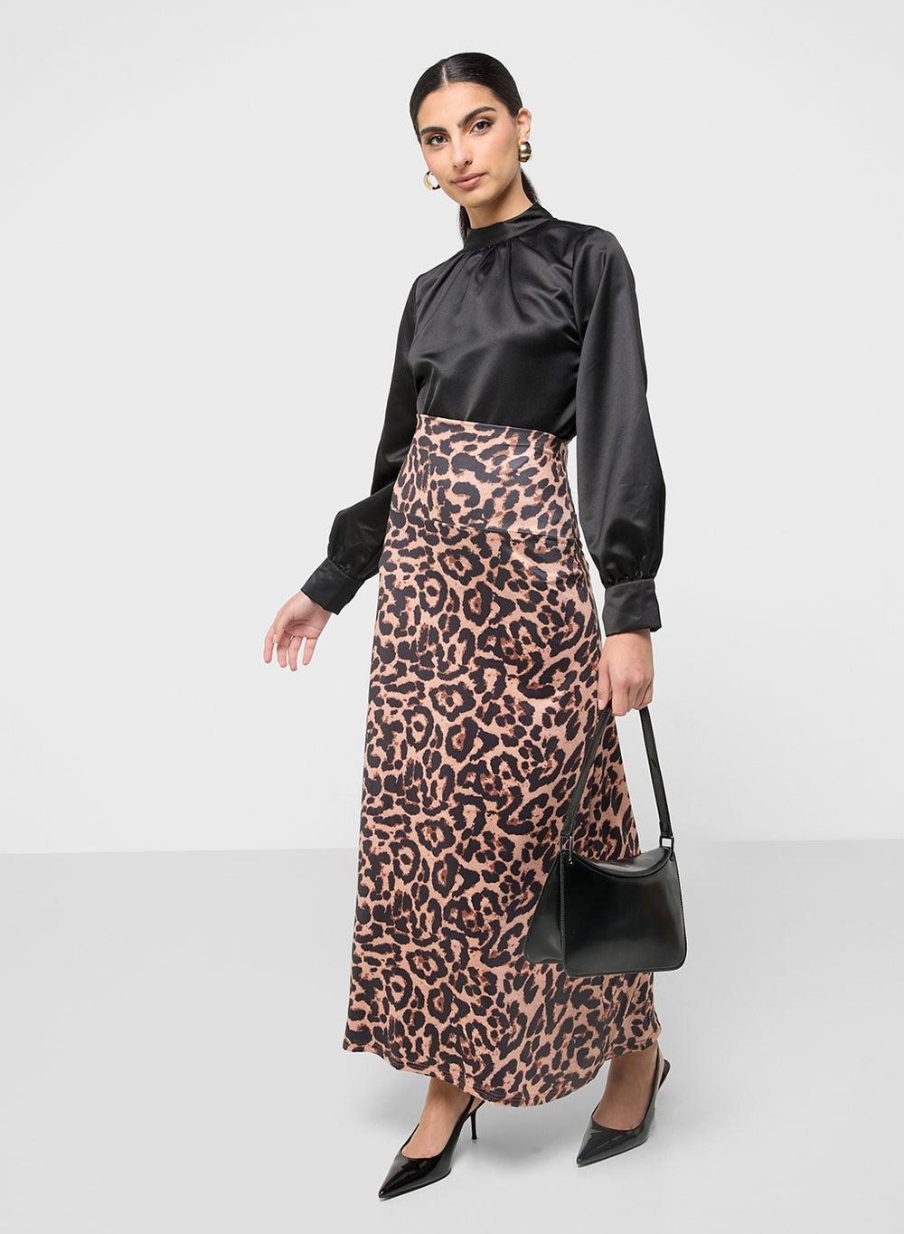 Leopard Print Skirt - Image 1