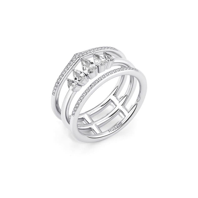 Sofia 925 Sterling Silver Ring with White Cubic Zirconia - Image 1
