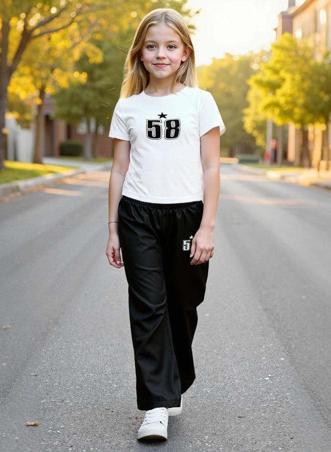 Take Two Teens Number Print T-Shirt and Pants Set - Image 1
