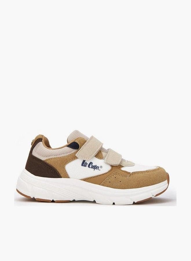 Boys' Colourblock Sneakers with Hook and Loop Straps - Image 1