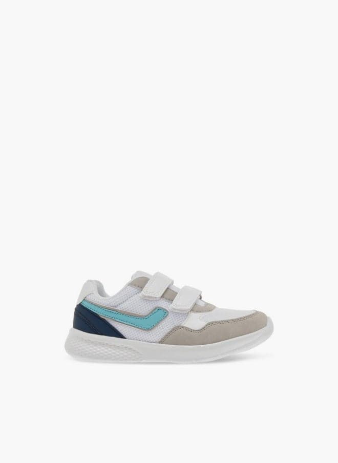 Boys Colourblock Sneakers with Hook and Loop Closure - Image 1