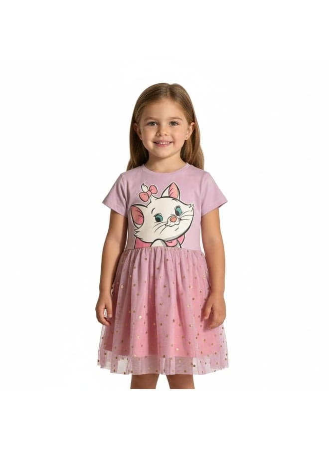 Marie the Cat Girls Tulle Dress, 100% Cotton - Image 1
