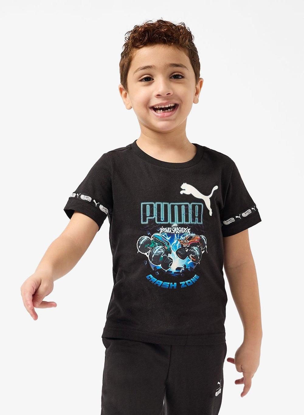 Kids Hot Wheels Monster Trucks Graphic T-Shirt - Image 1