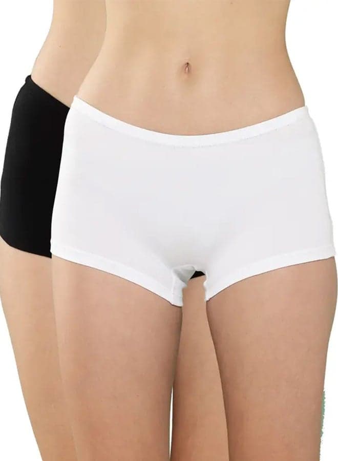 Leading Lady Pack of 2 Solid Cotton Boyshorts - Image 1