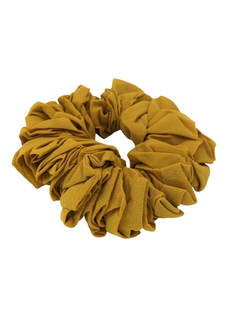 D'Daniela Mustard Yellow Volumizing Hijab Scrunchie Tie Bun - Image 1