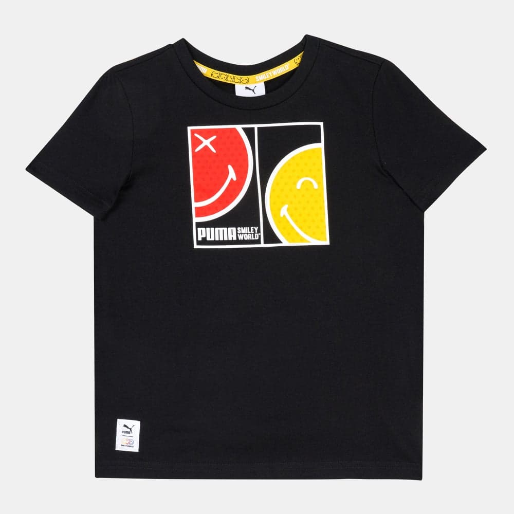 Kids' x SMILEYWORLD Cotton T-Shirt with Graphic Print - Image 1