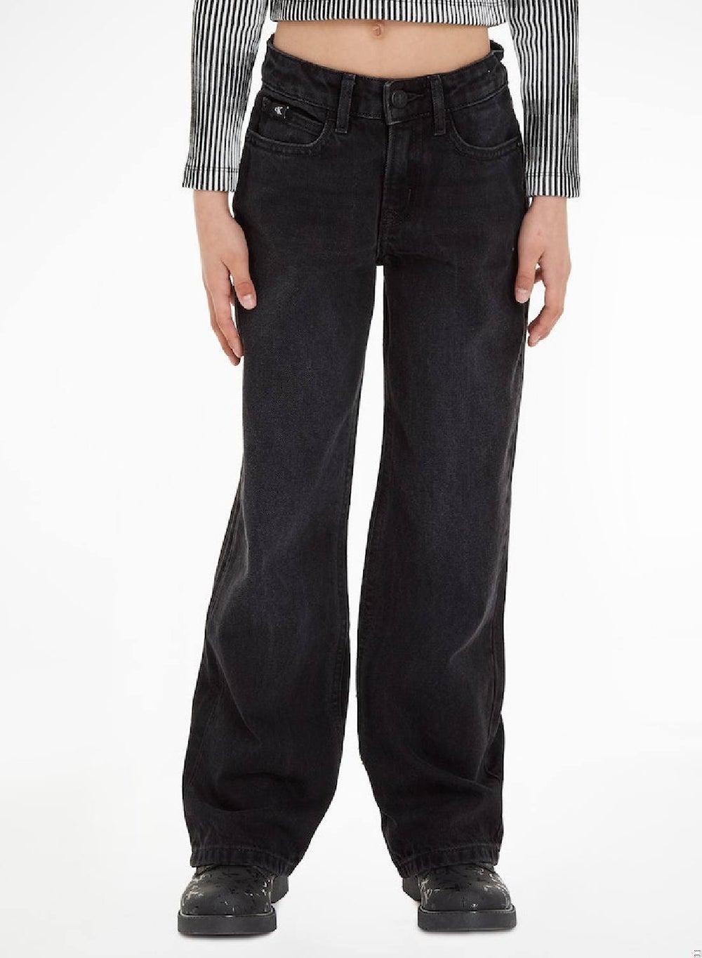Calvin Klein Girls' Wide Leg Jeans - Image 1