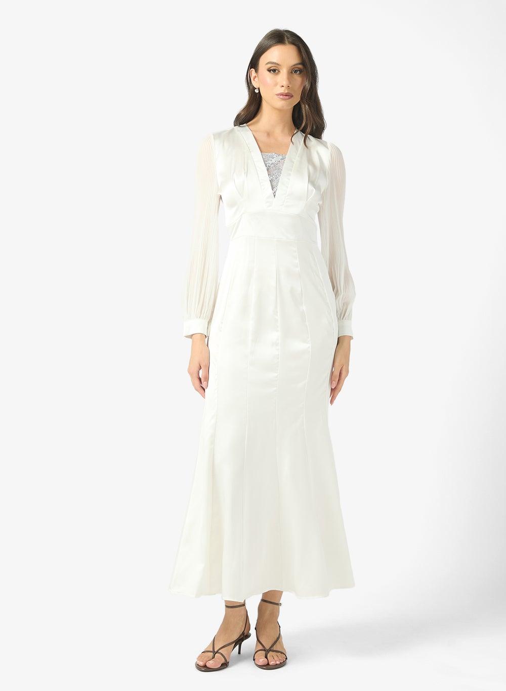 Puff Sleeve Maxi Dress - Image 1