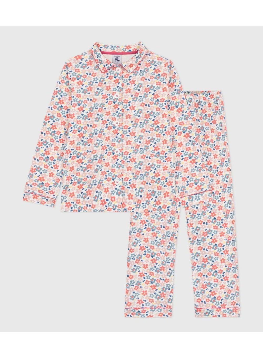 Children's Printed Cotton Buttoned Pyjamas - Image 1