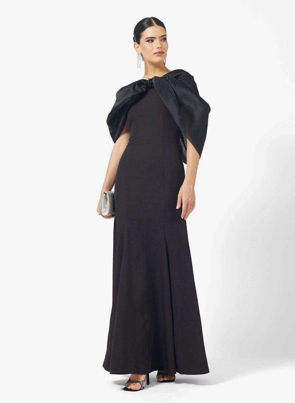 Off Shoulder Jewel Embellished Mermaid Maxi Dress - Image 1