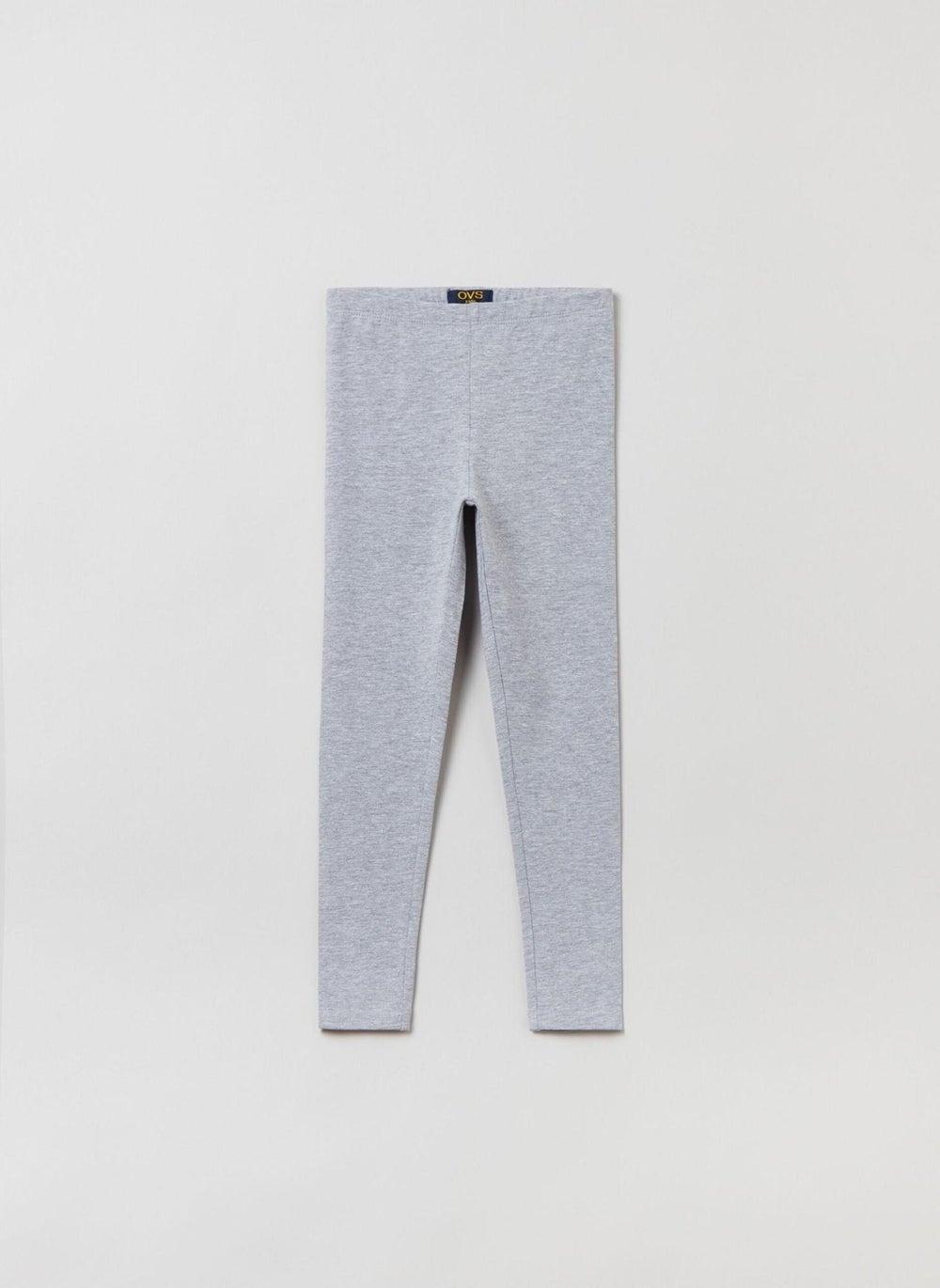 Girls Stretch Viscose Cotton Leggings with Elasticated Waist - Image 1