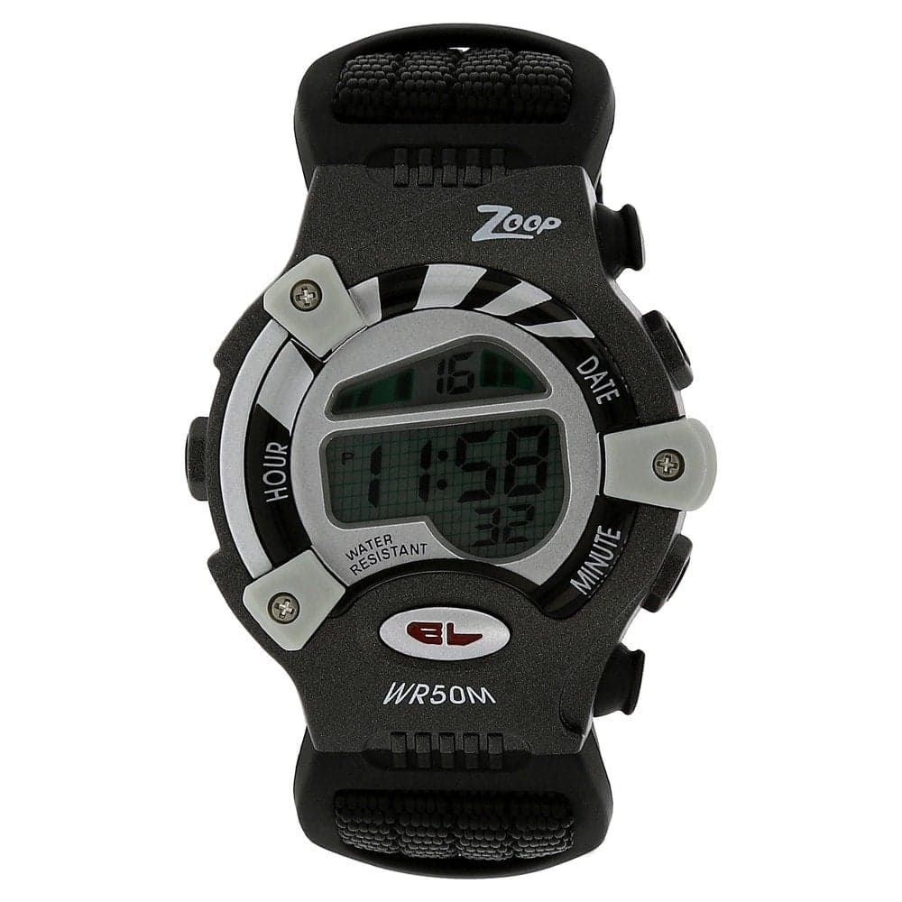 Grey Dial Black Fabric Strap Boys Wrist Watch - Image 1