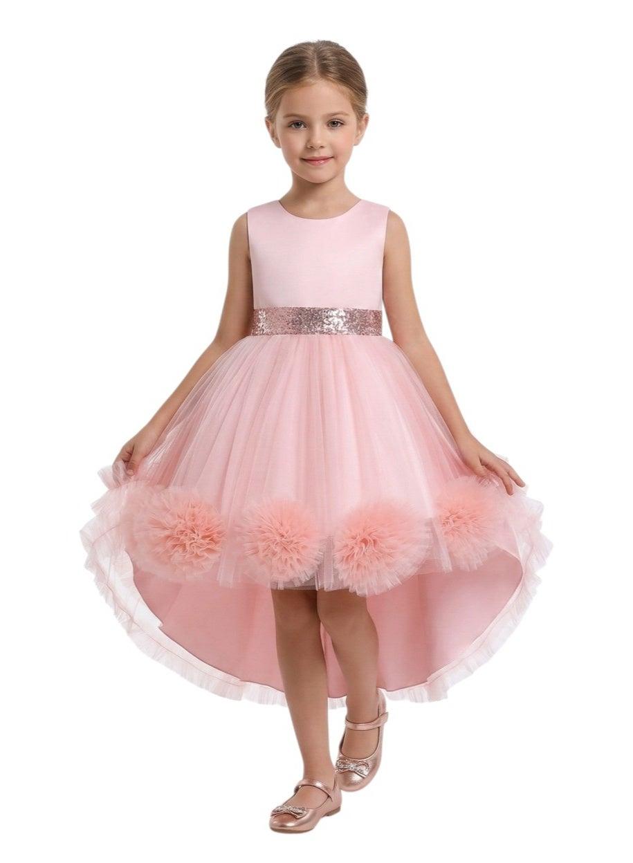 D'Daniela Light Pink Princess Tutu Party Dress for Girls - Image 1