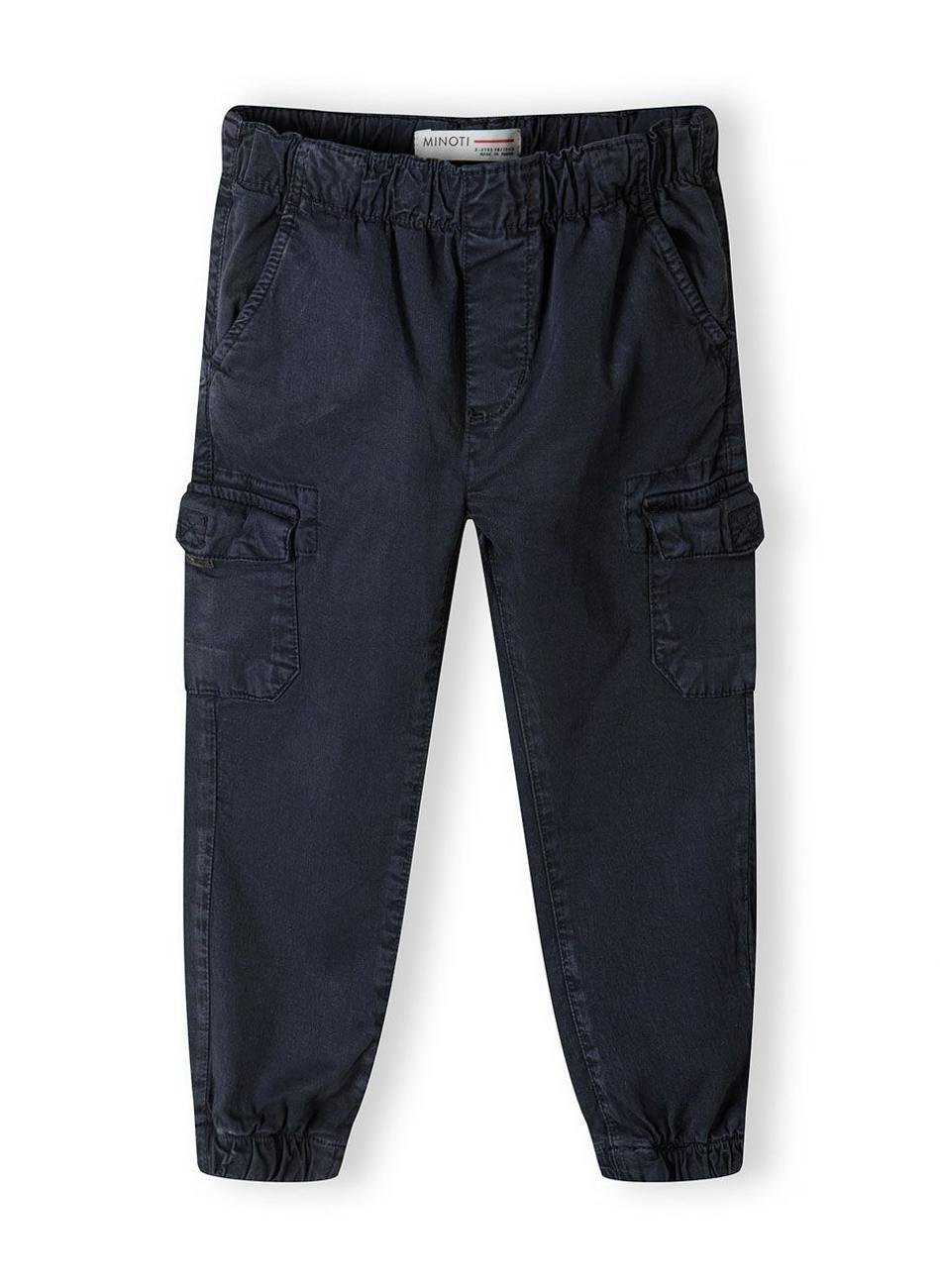 Navy Boys Casual Combat Pants with Pockets - Image 1