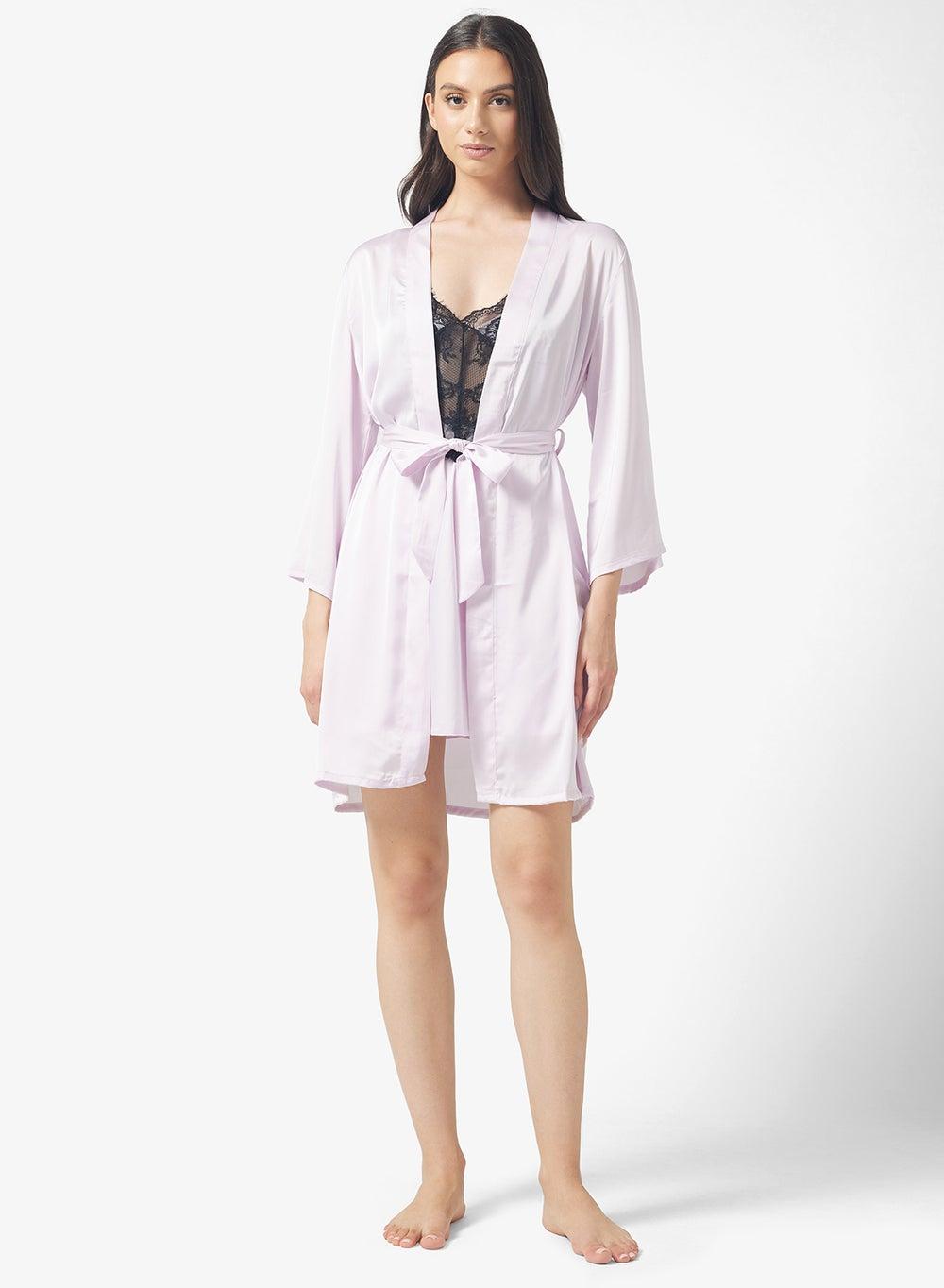 Lace Night Slip Dress With Matching Robe - Image 1