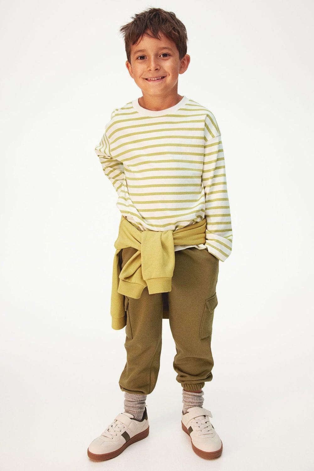 Boys' Long-Sleeved Cotton Slub Jersey T-Shirt - Image 1