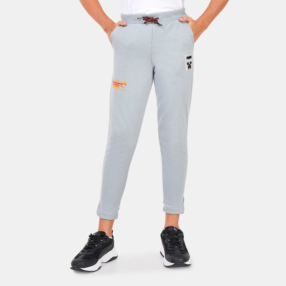 Kids' x MINECRAFT Cotton Sweatpants with Tapered Leg - Image 1