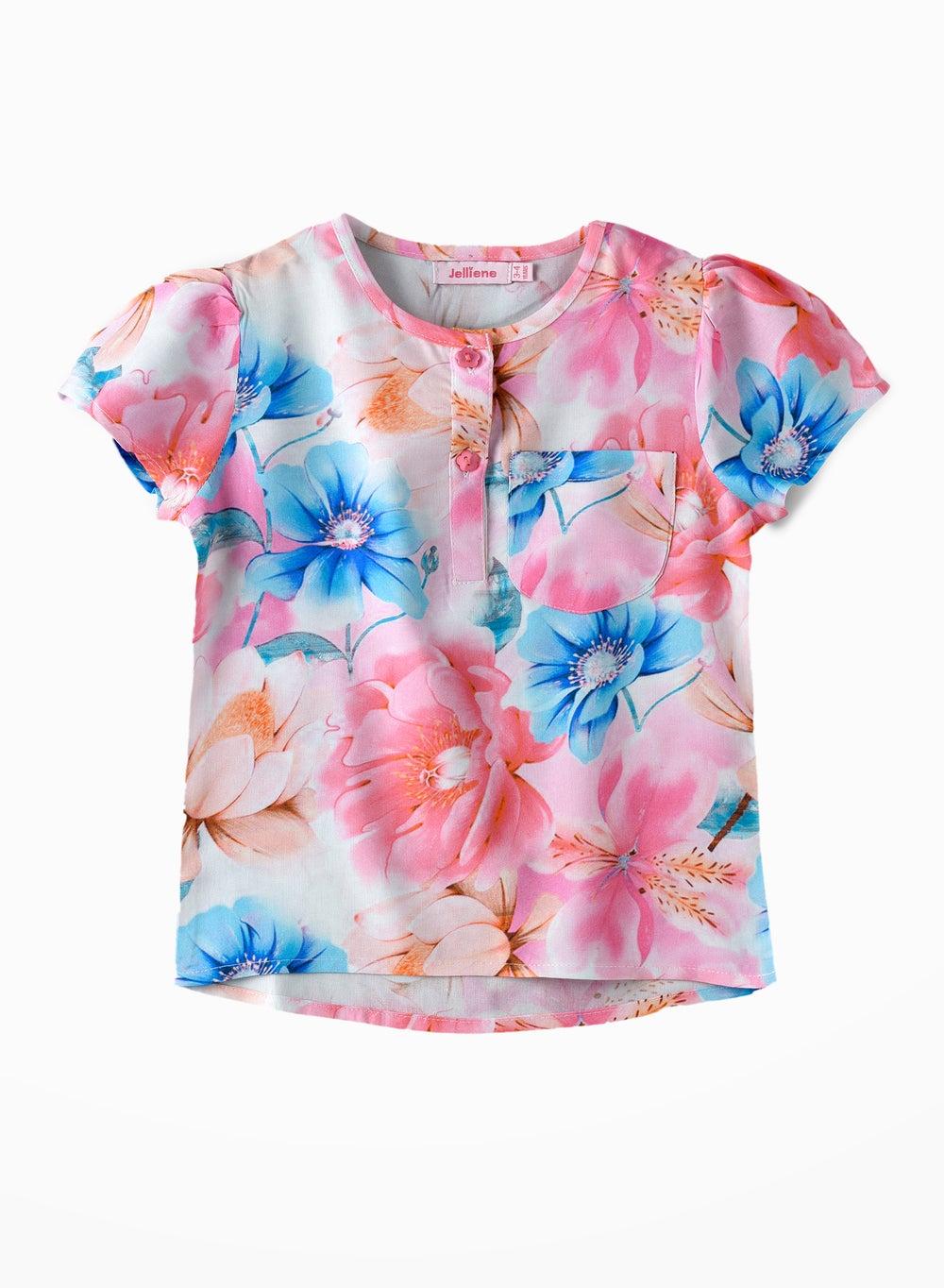 Girls' Breezy Viscose Blouse for Chic Summer Comfort - Image 1