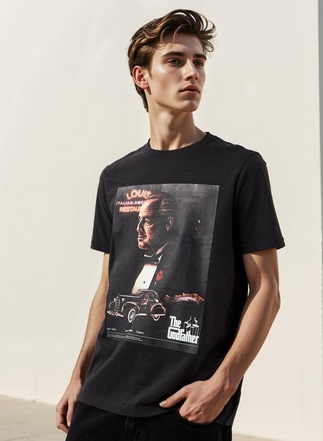 The Godfather Print Crew Neck T-Shirt - Image 1
