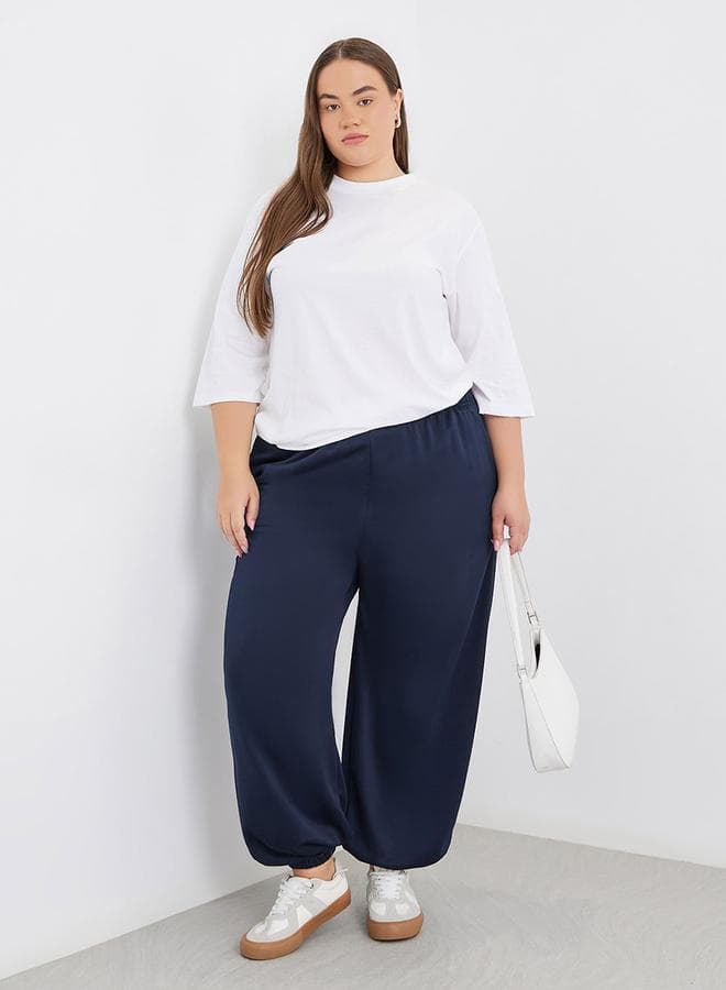 Styli Plus Elasticated Waistband Joggers for Women - Image 1