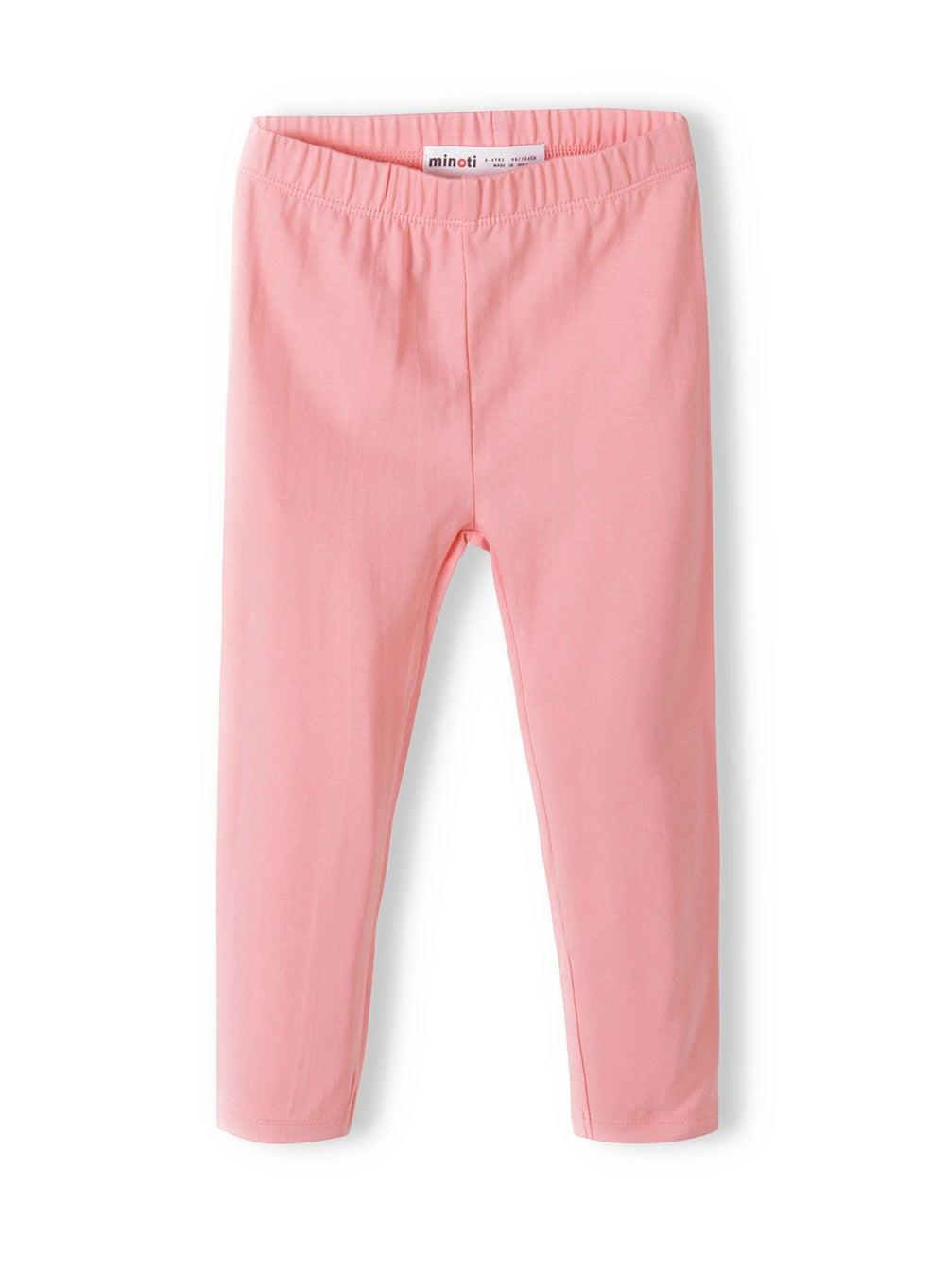 Girls Coral Plain Leggings for Everyday Comfort - Image 1