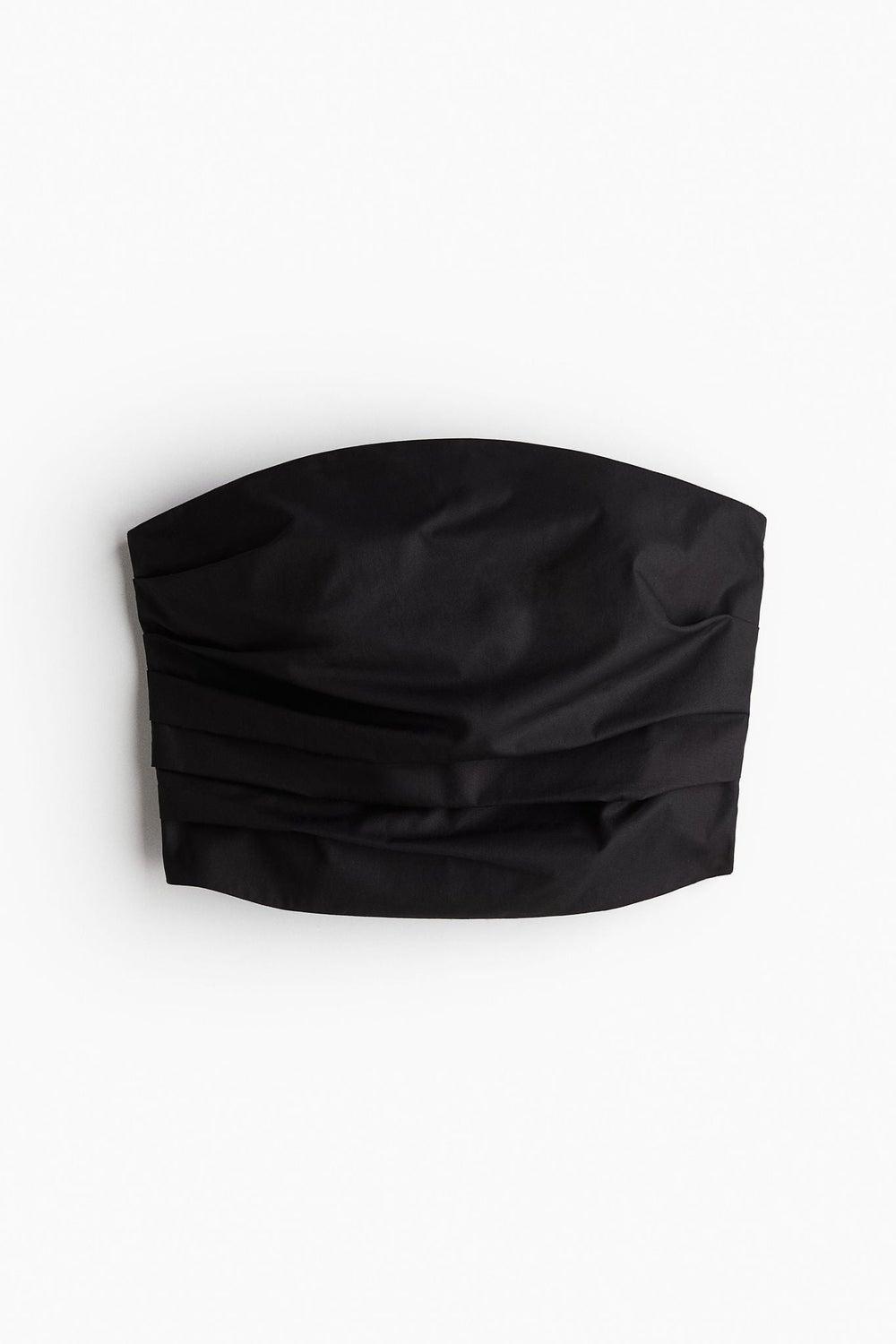 Pleat-Detail Bandeau Top - Image 1