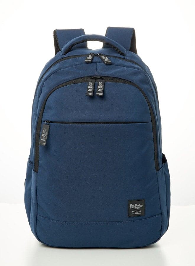 Solid Backpack with Adjustable Shoulder Straps - Image 1
