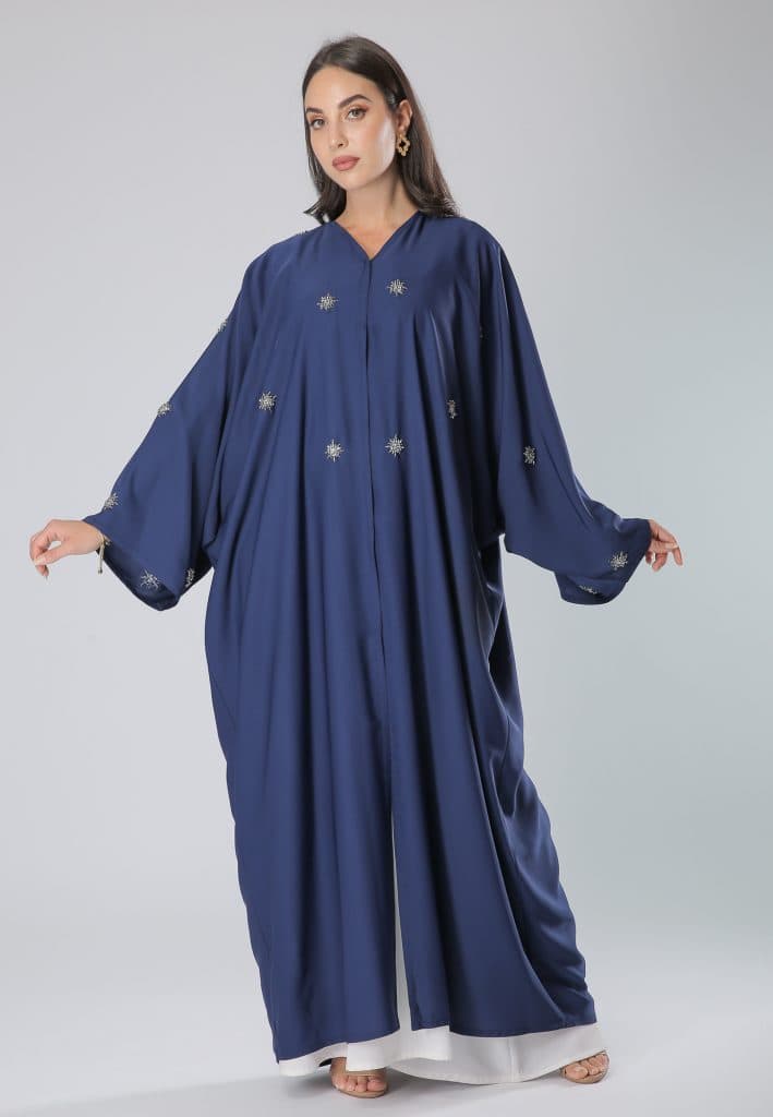 Crepe Sequins Embellished Abaya - Image 1