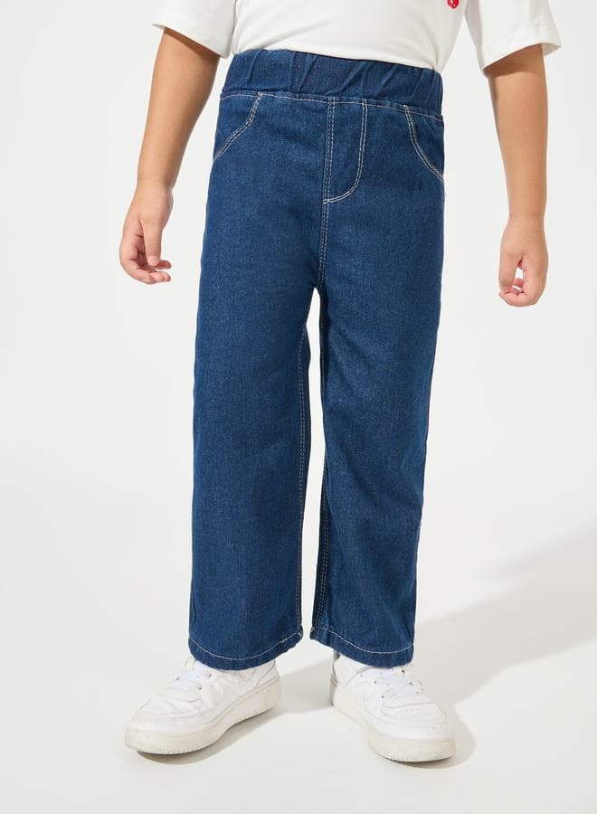 Solid Straight Fit Jeans for Boys - Image 1